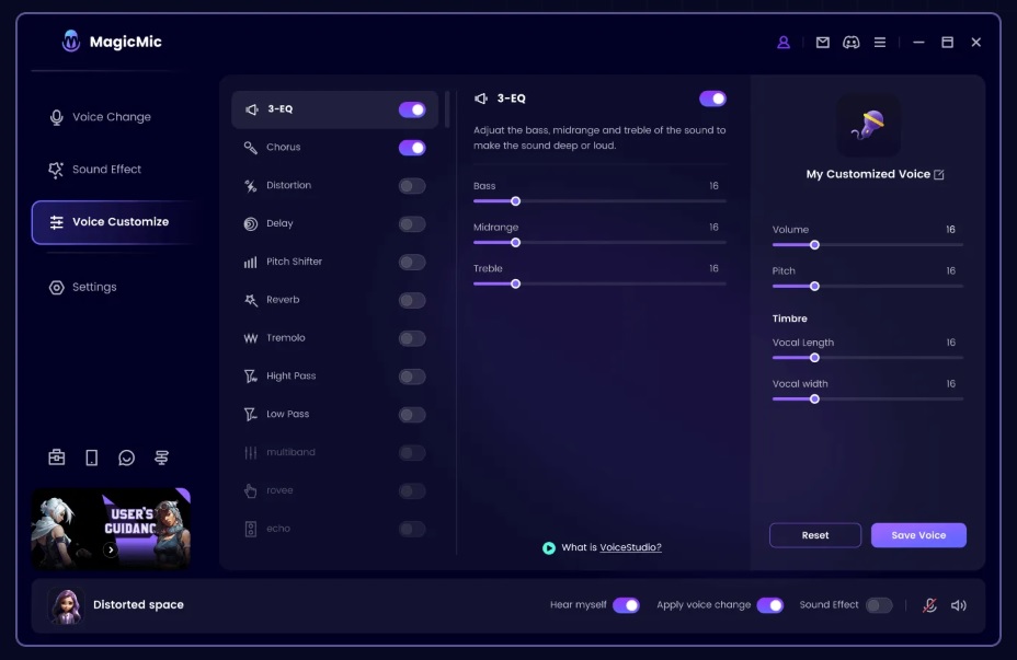最新AI工具消息:iMyFone MagicMic AI 女聲設定