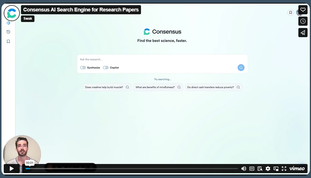 最新AI工具消息:Consensus AI 用法