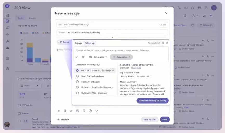 最新AI工具消息:Outreach 用法
