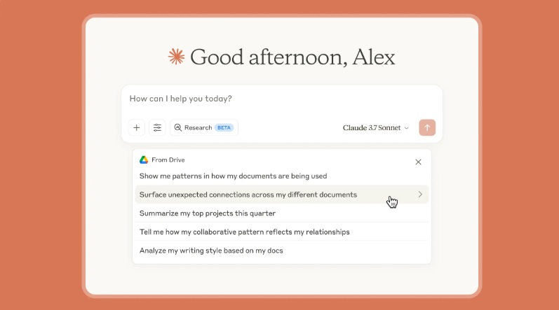 最新AI工具消息:Anthropic Claude 宣佈與 Google Workspace 更緊密地整合