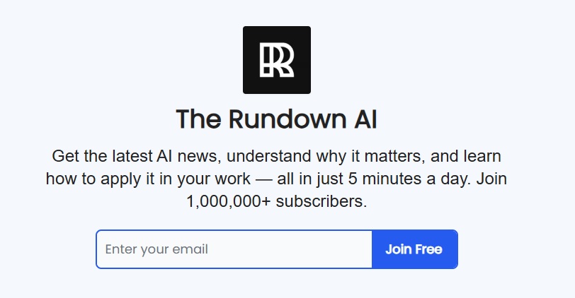最新AI工具消息:AI科技電子報 - The Rundown AI