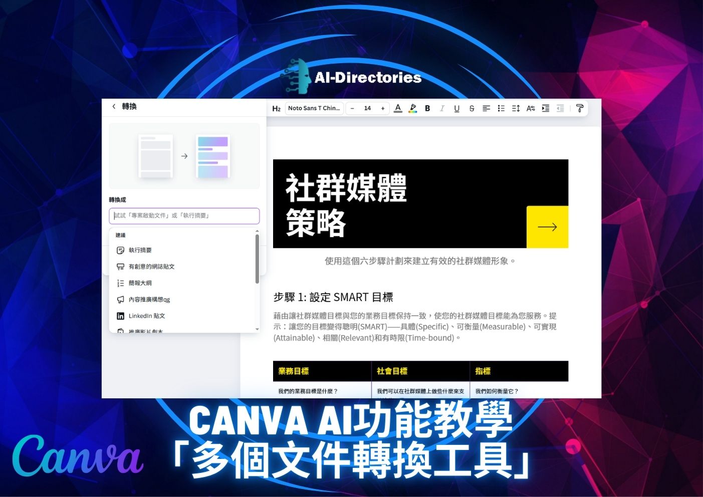 最新AI工具消息:Canva AI功能教學：多個文件轉換工具全方位操作指南