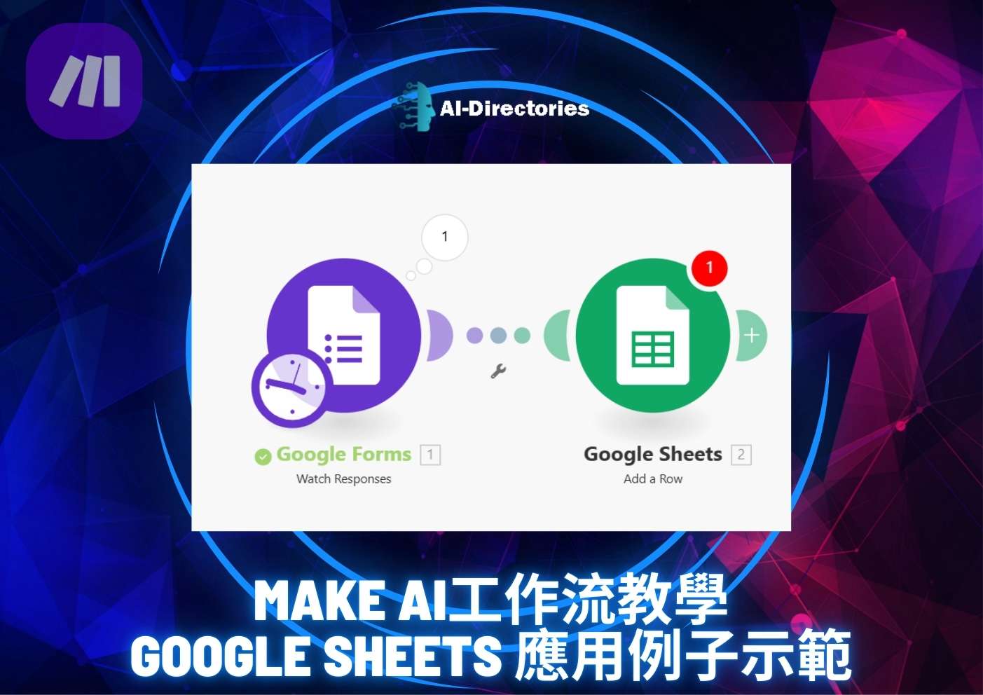 最新AI工具消息:Make AI工作流教學：Google Sheets應用例子示範
