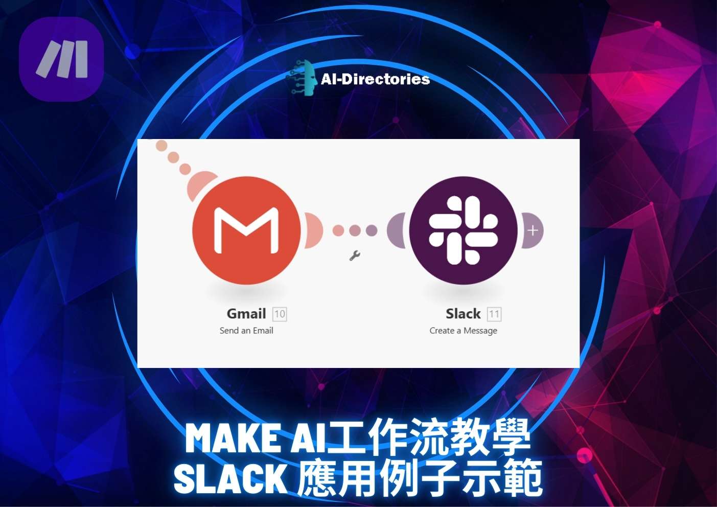 最新AI工具消息:Make AI工作流教學: Slack 應用例子示範
