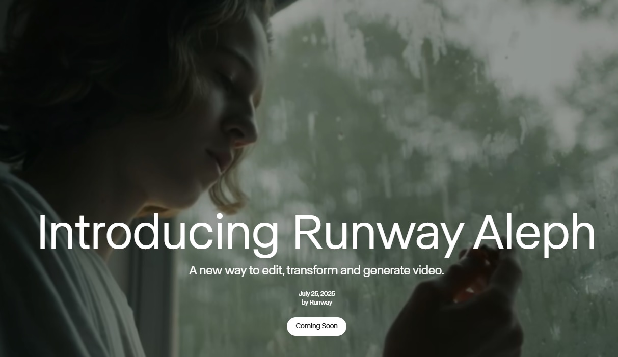 最新AI工具消息:Runway Aleph模型發佈