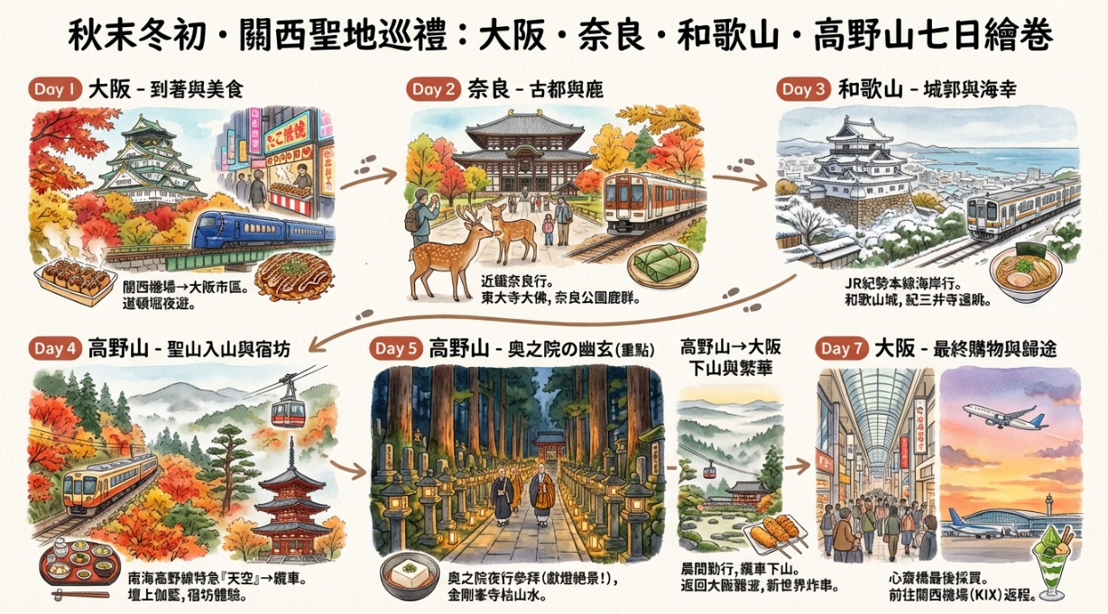 最新AI工具消息:Nano Banana Pro 生成旅遊行程繪本插圖 指令教學