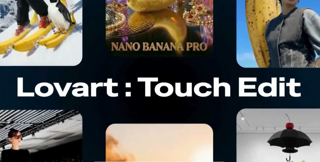 最新AI工具消息:Lovart 推出 Touch Edit 功能