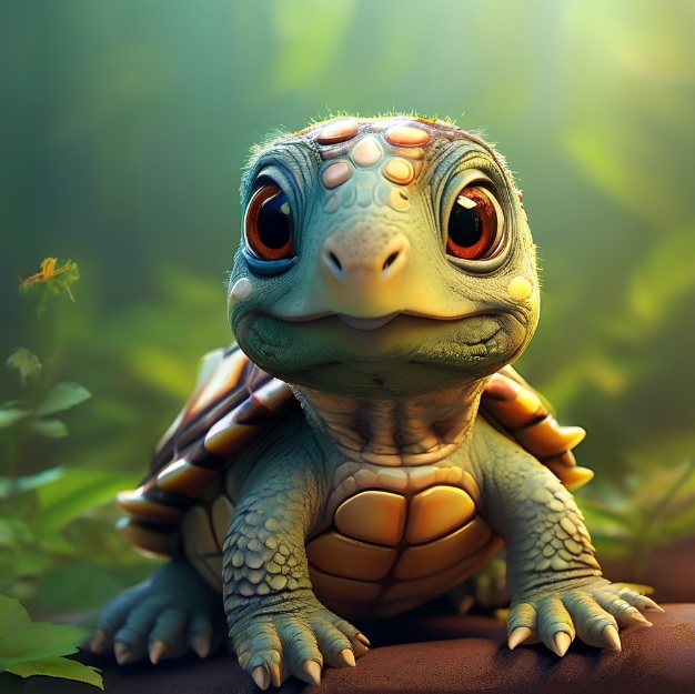 藝術AI工具推介推薦:Cute Turtle Picture Generation AI