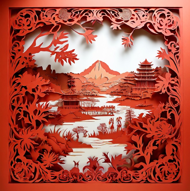 藝術AI工具推介推薦:AI ​​paper-cutting Image Generator